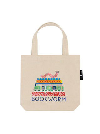 Bookworm mini tote bag back