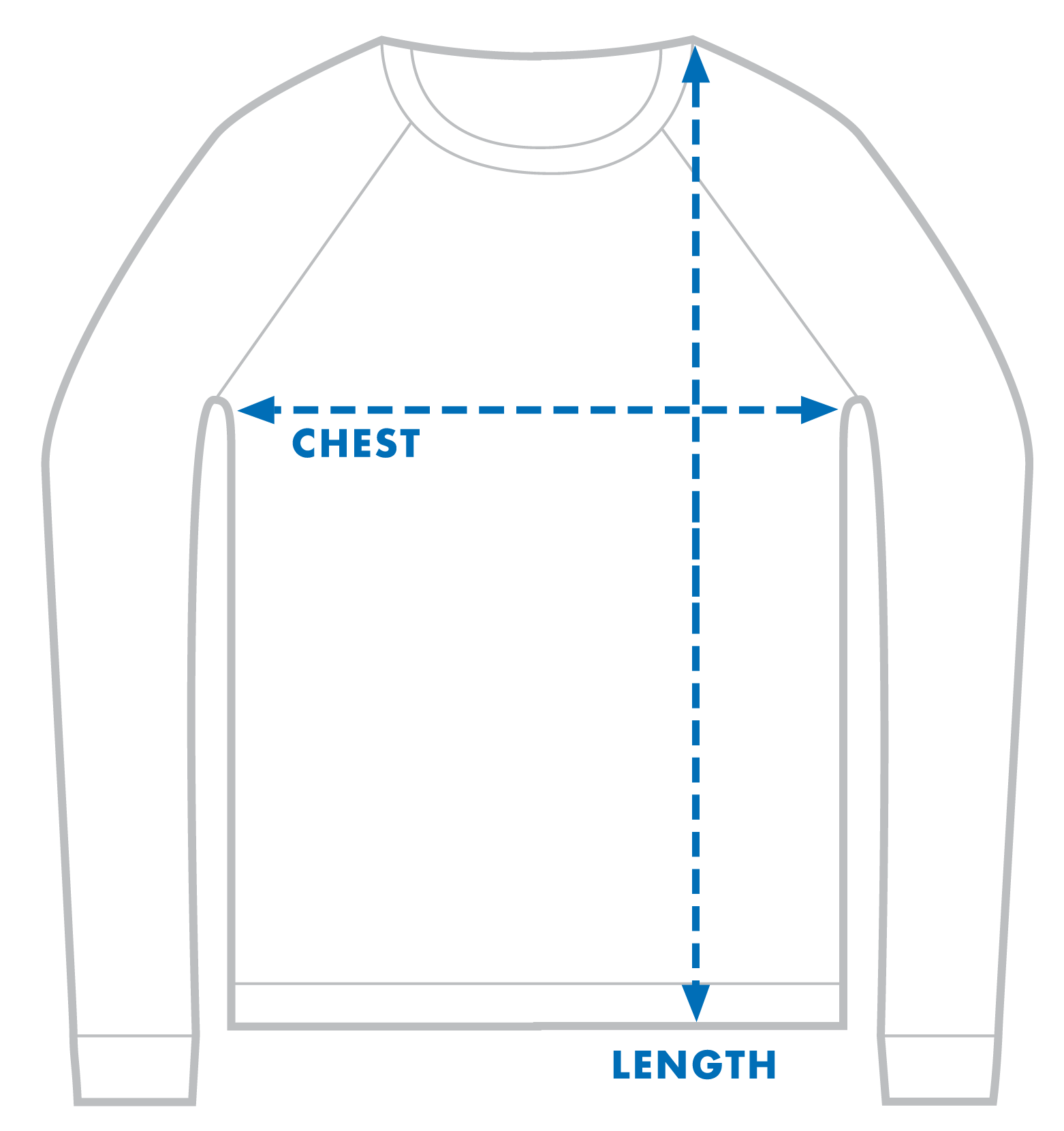 Long Sleeve size chart image