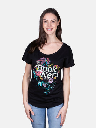 Book Nerd Floral Women’s Relaxed Fit T-Shirt