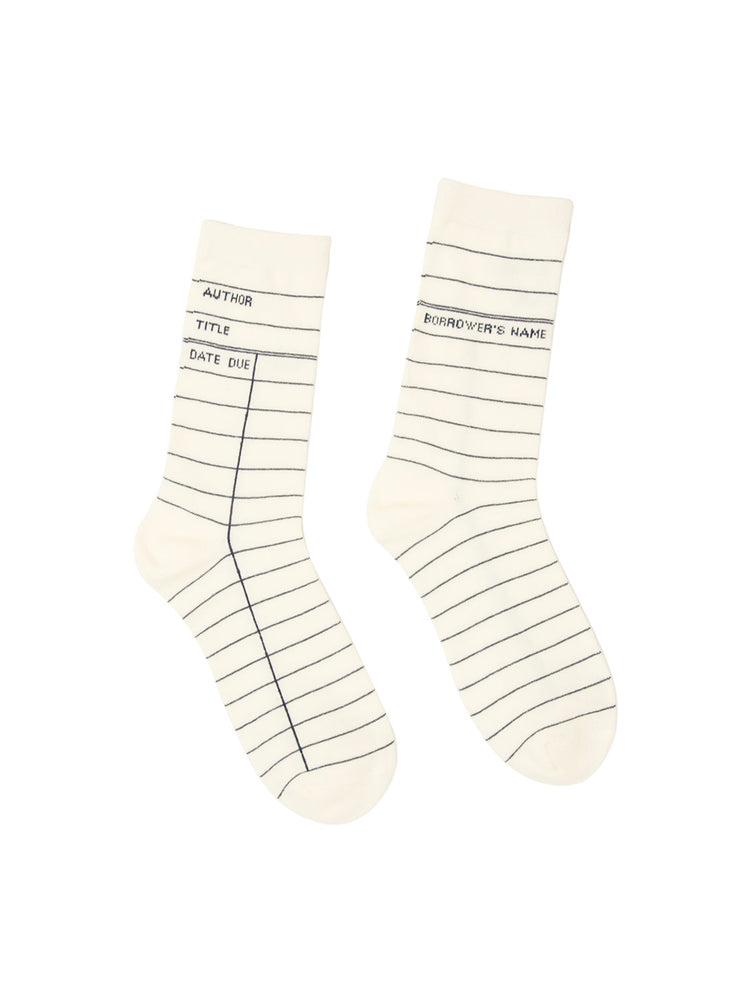 Library Card: White socks