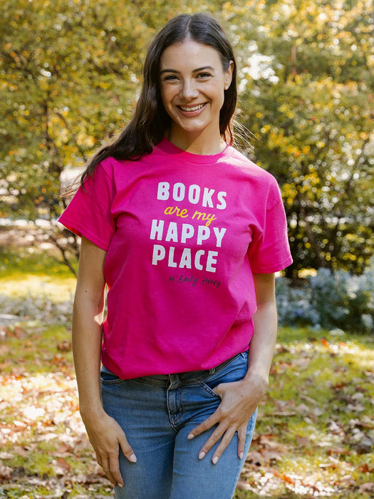 Emily Henry - Books Are My Happy Place unisex tee — Out of Print