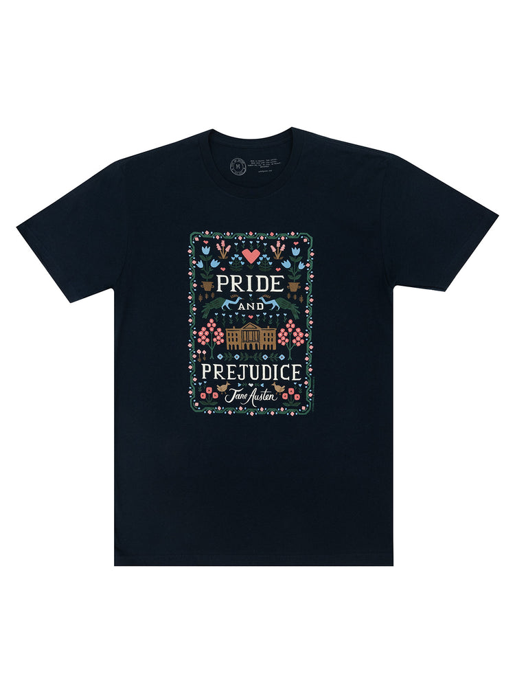 Pride and Prejudice Puffin in Bloom unisex book t-shirt — Out of