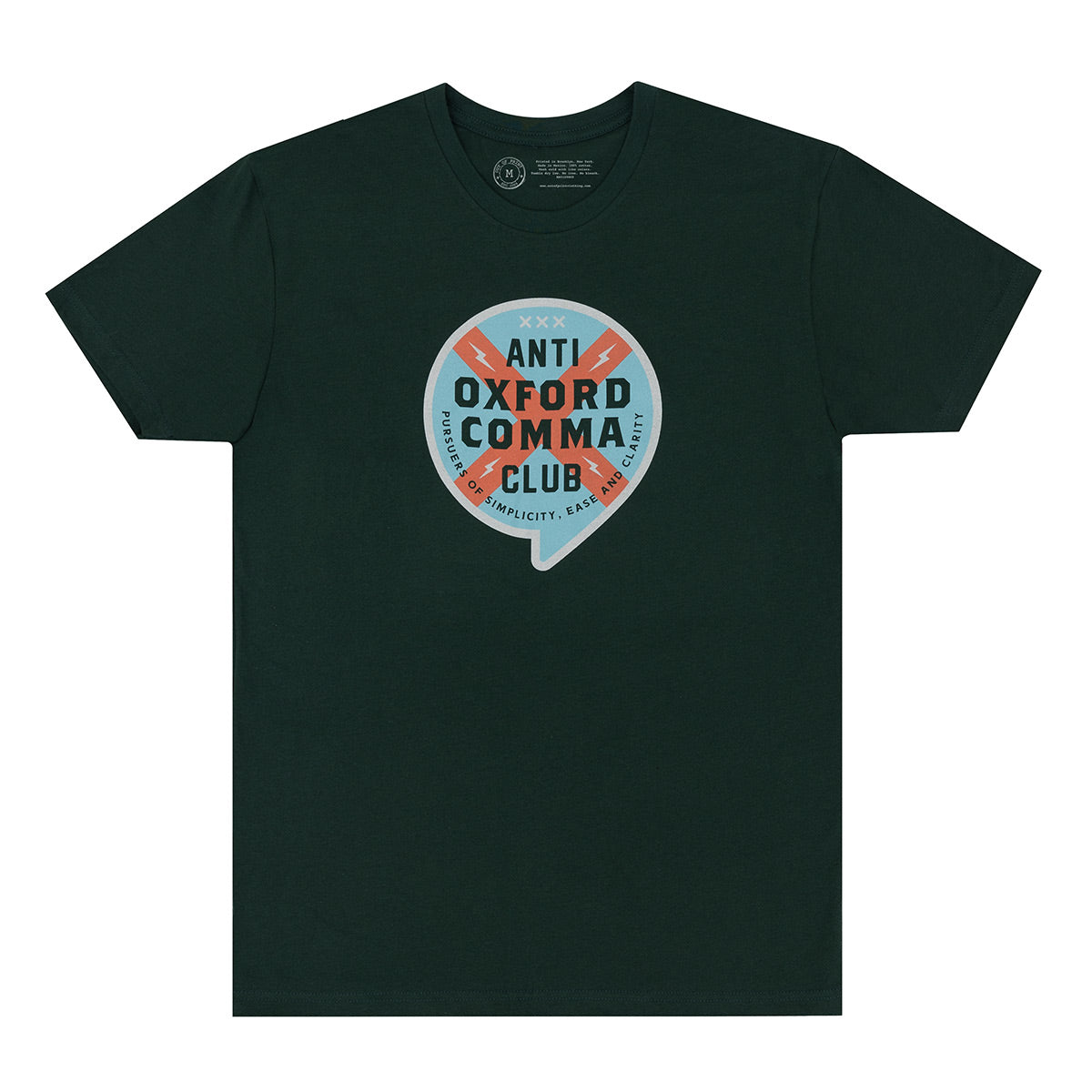 Anti Oxford Comma Club unisex t-shirt — Out of Print