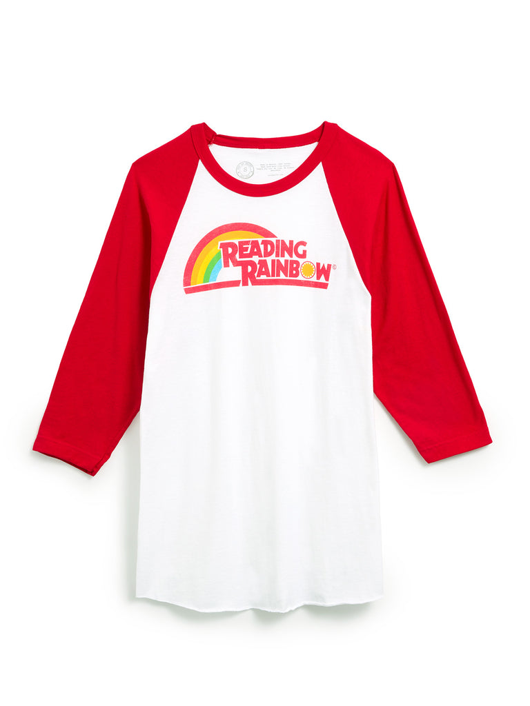 Reading Rainbow unisex 3/4-sleeve baseball tee — Out of Print