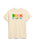 A light beige crewneck t-shirt featuring a colorful graphic print on the chest that reads 'BOOK SCHLEPPER' in playful, multicolored letters, displayed against a clean white background.