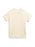 A cream-colored short-sleeve t-shirt with a small light blue cursive graphic 'Read. Reflect. Connect.' on the upper chest, displayed flat against a solid white background.