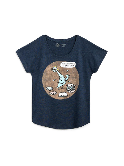 The Pigeon: So Many Books Women’s Relaxed Fit T-Shirt