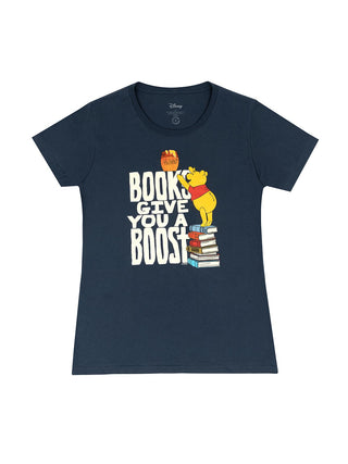 Disney Winnie the Pooh - Books Give You a Boost Women's Crew T-Shirt