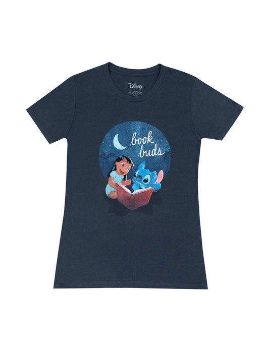 Disney Lilo & Stitch Book Buds Women's Crew T-Shirt