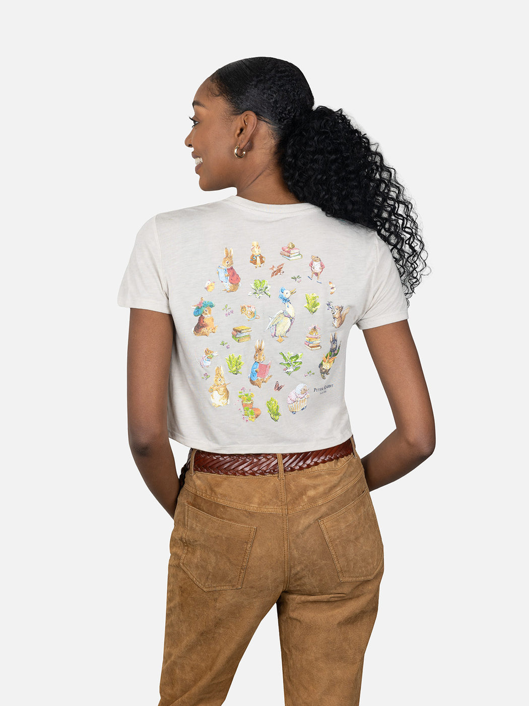 Peter Rabbit women's flowy crop t-shirt — Out of Print