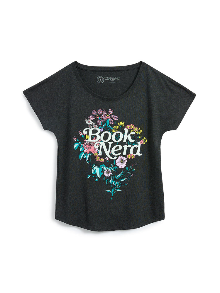 Book Nerd Floral Women’s Relaxed Fit T-Shirt