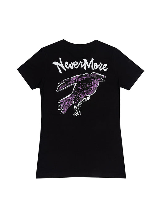 Edgar Allan Poe Nevermore Raven Women's Crew T-Shirt