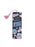 A dark navy book club bookmark with a pink tassel, decorated with colorful hockey-themed stickers and text including 'YAY SPORTS!', 'in love with a fictional HOCKEY PLAYER', and 'BOOK CLUB'.