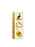 A vertical rectangular bookmark with rounded corners, featuring a cream background and a gold patterned spine. The front displays three cartoon animal illustrations: a green-headed duck on grass, a white and brown dog in front of a fence, and a lion sitting on green grass.