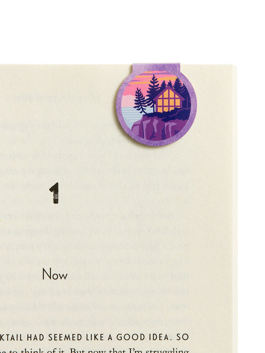 Patch with a scenic design on a beige background