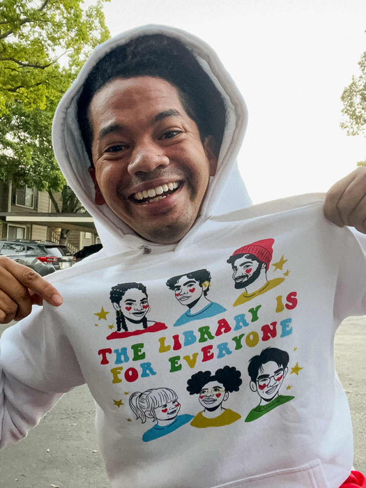 Mychal Threets: The Library is for Everyone Unisex Hoodie (Print Shop)