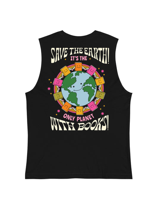 Only Planet with Books Unisex Tank Top (Print Shop)