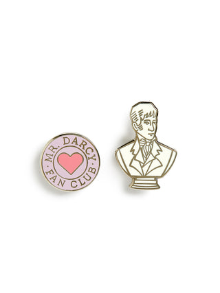 Pride and Prejudice - Mr. Darcy Fan Club enamel pin set