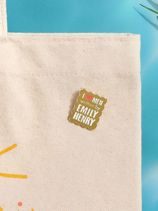 I Love Men Written by Emily Henry enamel pin