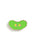 A green pickle-shaped enamel pin with yellow eyes and a gold-tone outline, shown on a plain white background.