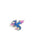 A small dragon-shaped enamel pin with blue and pink wings and body, outlined in gold-tone metal, centered on a plain white background.