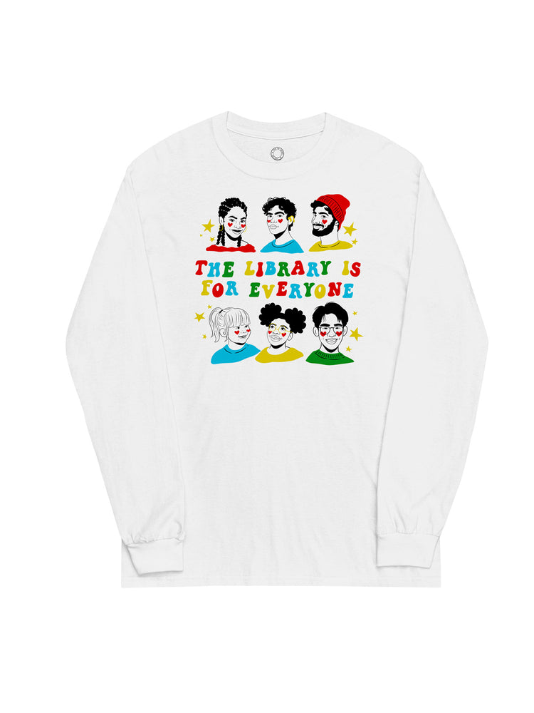 Mychal Threets: The Library is for Everyone Unisex Long Sleeve (Print Shop)