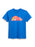 Blue t-shirt with 'Reading Rainbow' logo on a white background