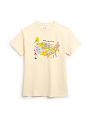 Dr. Seuss: United States of America Map Unisex T-Shirt (Print Shop)