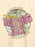 A close-up of a beige garment featuring a large graphic print for the 50th Annual Hunger Games, titled 'Reaping Day,' with a globe illustration and pink lettering.