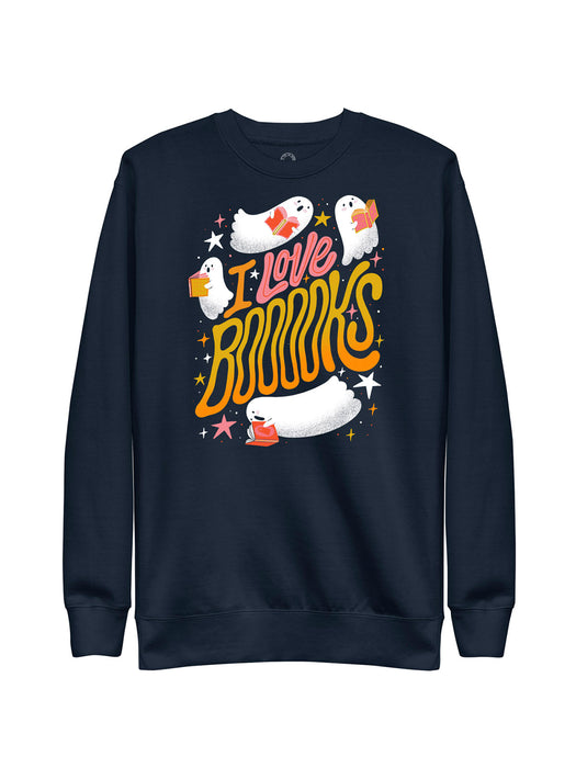 I Love Booooks Unisex Sweatshirt (Print Shop)