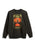 A black crewneck sweatshirt featuring a large graphic print on the front with the words 'ANIMAL FARM' and 'GEORGE DOWES' surrounding an illustration of a pig, a windmill, and a red sunburst.