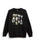 A black crewneck sweatshirt featuring a graphic print of various illustrated plants and the text 'Plants of Panem' on the front, displayed against a plain white background.