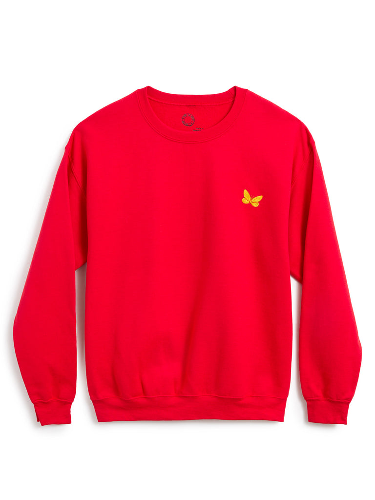 Reading Rainbow embroidered unisex red sweatshirt