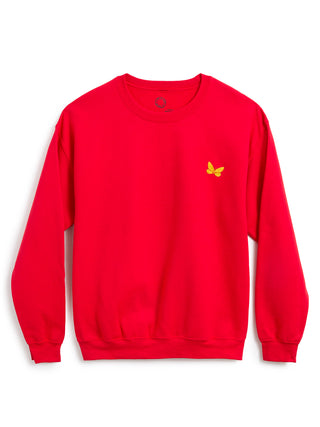 Reading Rainbow embroidered unisex red sweatshirt (Print Shop)