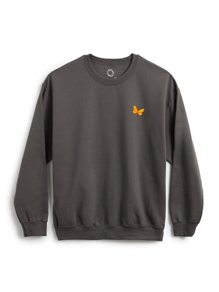 Reading Rainbow embroidered unisex dark gray sweatshirt (Print Shop)