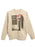 A beige crewneck sweatshirt featuring a vintage-style Art Nouveau graphic on the front with the text 'THEATRE DES VAMPIRES' and an illustration of a vampire.