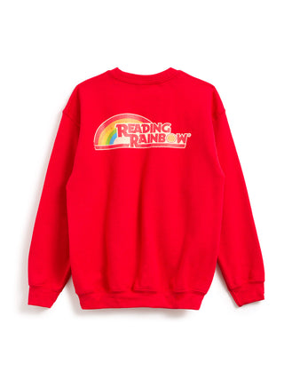 Reading Rainbow embroidered youth red sweatshirt (Print Shop)