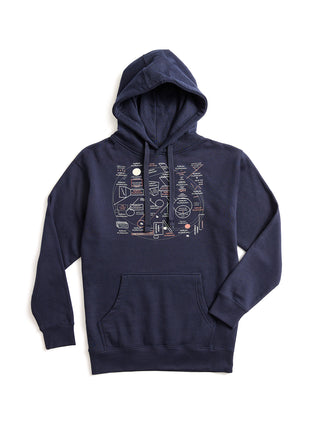 Murakami Novels Map Unisex Hoodie (Print Shop)