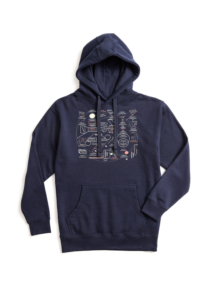 Murakami Novels Map Unisex Hoodie (Print Shop)