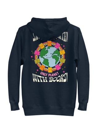 Only Planet with Books Unisex Hoodie (Print Shop)