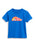 Blue t-shirt with 'Reading Rainbow' logo on a white background