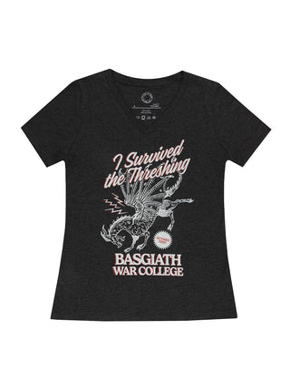 Fourth Wing: I Survived the Threshing Women's V-Neck T-Shirt (Print Shop)