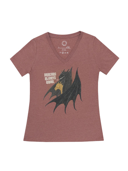 Agrination Women's Imagine Dragon Printed V-Neck T-Shirt - Short Sleeve Casual Top - View #4