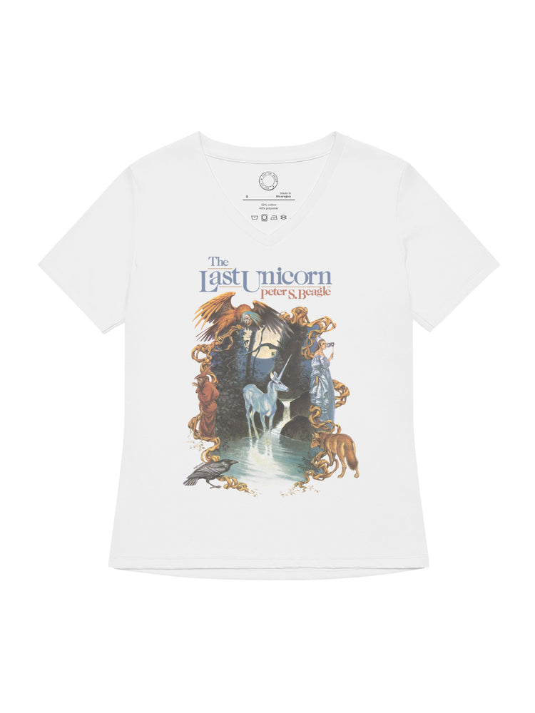 The Last Unicorn Women's V-Neck T-Shirt (Print Shop)