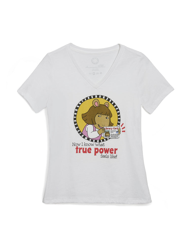 Arthur: True Power Women’s V-Neck T-Shirt (Print Shop)