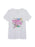 White t-shirt with 'Charlie and the Chocolate Factory' graphic on a white background