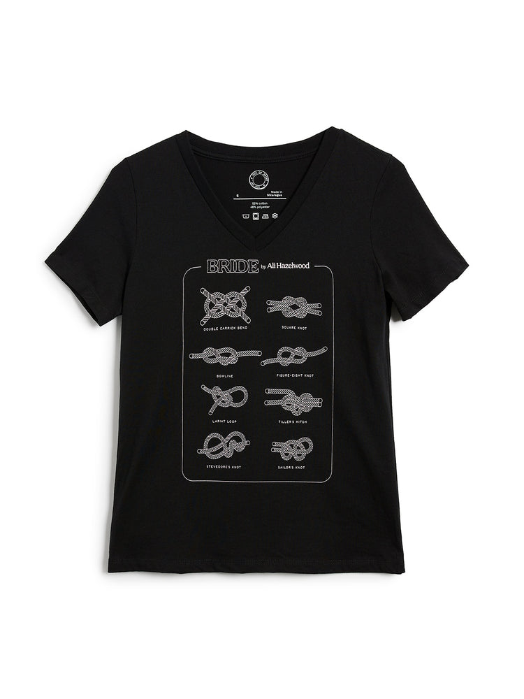 Ali Hazelwood's Bride: A Guide to Knots Women's V-Neck T-Shirt (Print Shop)