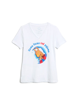 Llama Llama Red Pajama Women's V-Neck T-Shirt (Print Shop)