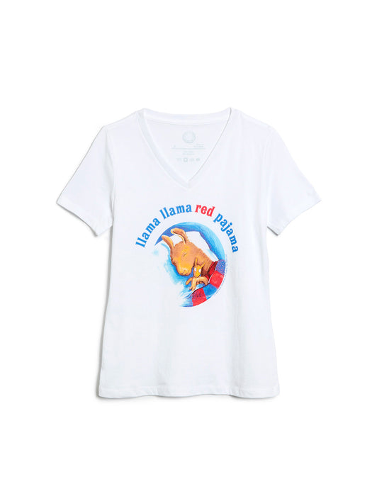Llama Llama Red Pajama Women's V-Neck T-Shirt (Print Shop)