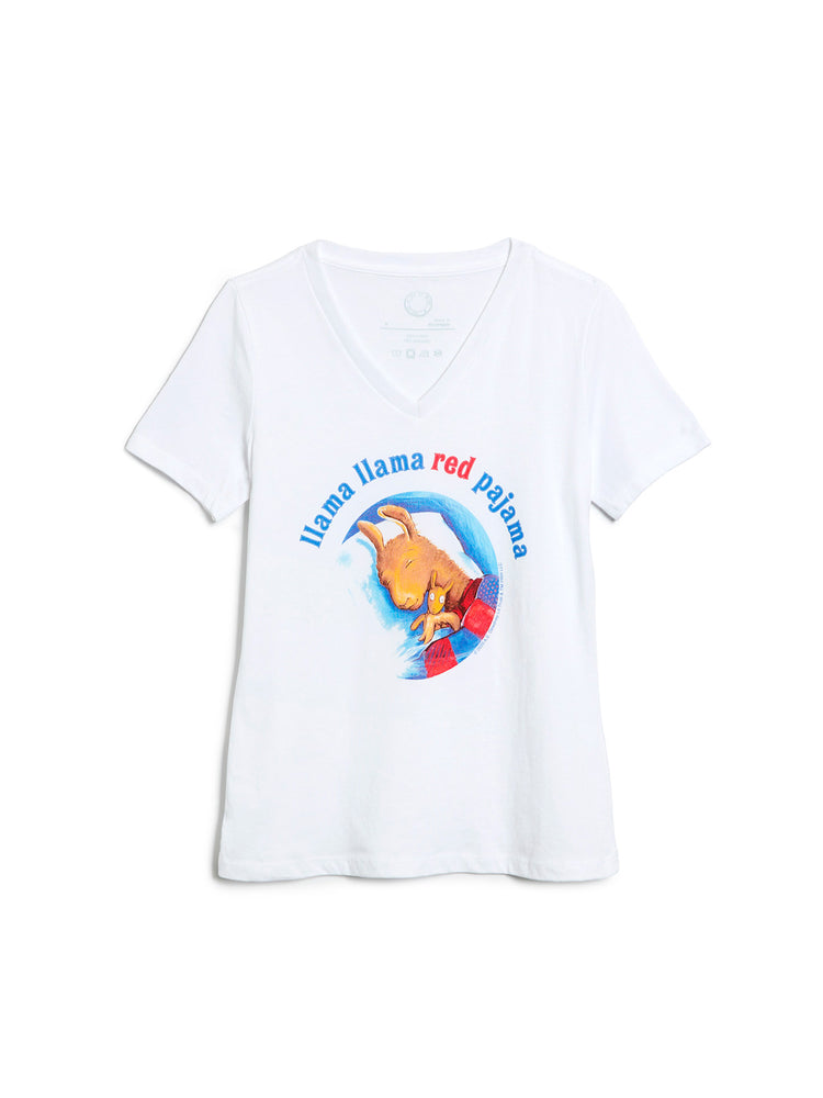Llama Llama Red Pajama Women's V-Neck T-Shirt (Print Shop)
